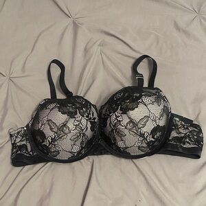 Torrid Black Floral Lace Bra
